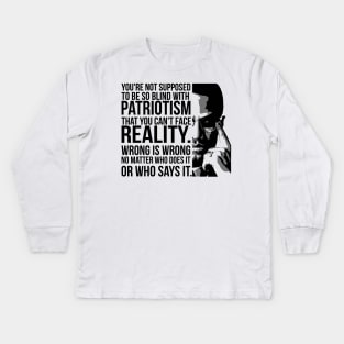 Patriotism vs Reality Kids Long Sleeve T-Shirt